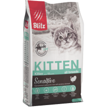 Blitz Sensitive Индейка корм для котят, беременных и кормящих кошек,2кг.