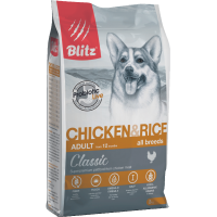 Blitz Classic Курица/Рис для собак всех пород от 1 года, 2кг.